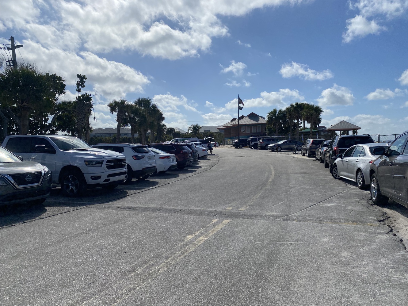 The parking
      lot at Bonita Beach park is already full.